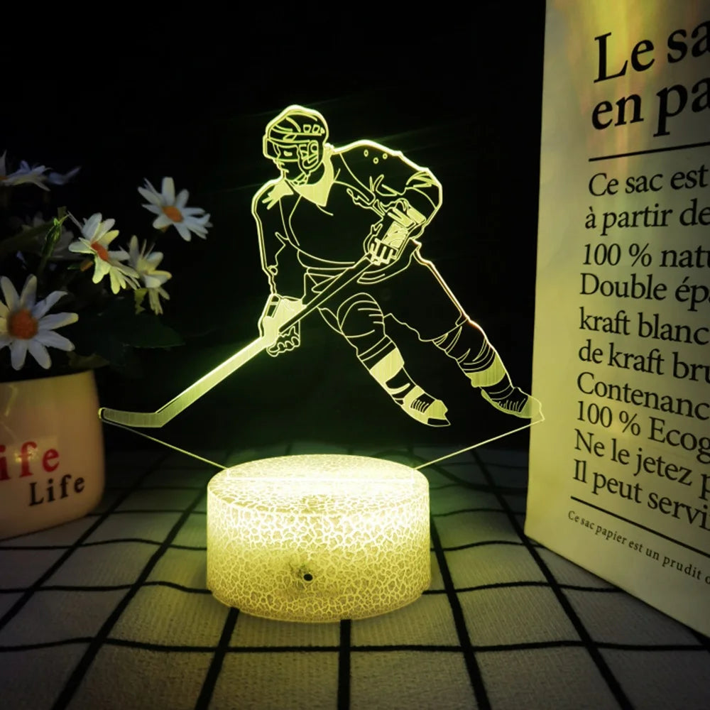 Basketball and Football shaped Night light 3D