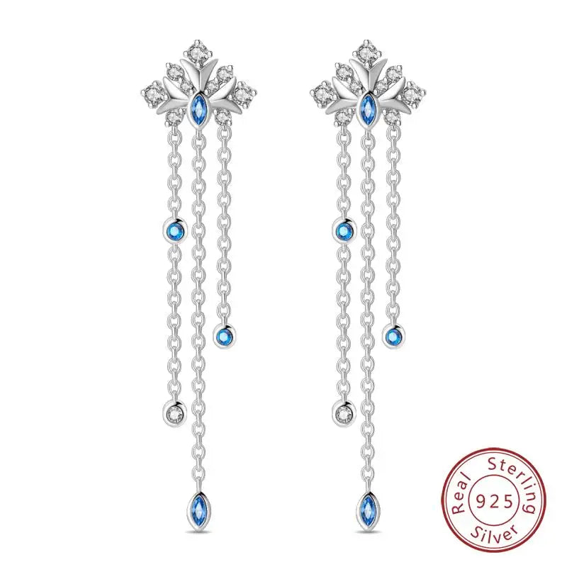 925 Sterling Silver Earrings Charm Simple Shiny Zirconia - Buy One Get
