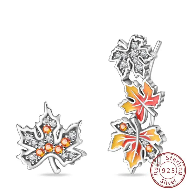 925 Sterling Silver Earrings Charm Simple Shiny Zirconia - Buy One Get