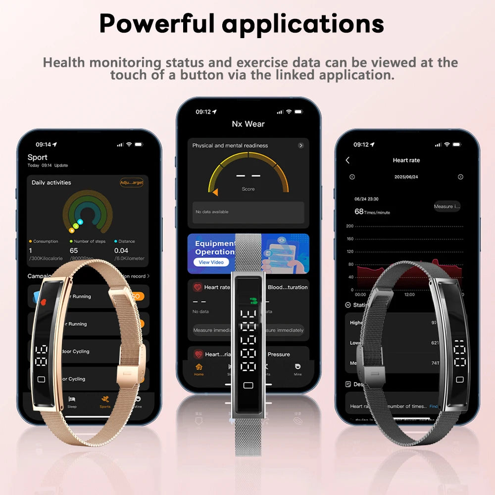 Women Smart Bracelet Sport Mode Fitness Tracker Heart Rate