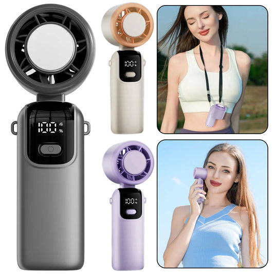 Foldable Cooling Fan,100 Speed USB Rechargeable Portable Fan