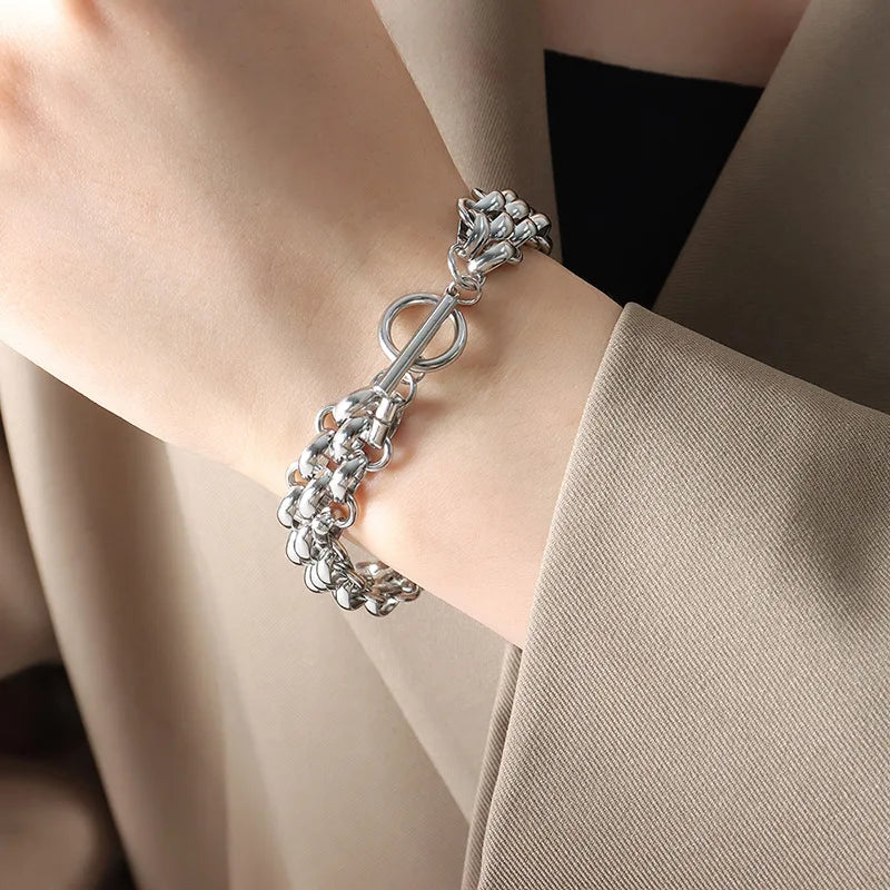 Exaggerated Necklace /Bracelet Buckle Design Thick Chain - Buy One Get One Free 🔥