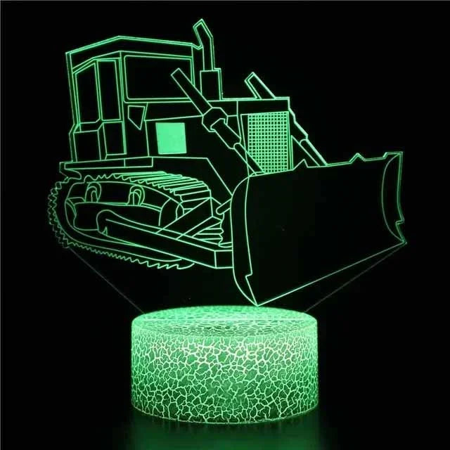 Car,Truck,Tractor,Excavator 3D Night Light LED Touch