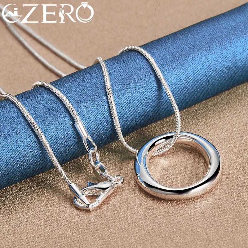 ALIZERO 925 Sterling Silver Round Circle Gift Jewelry 4Pcs Set - Buy One Get One free 🔥