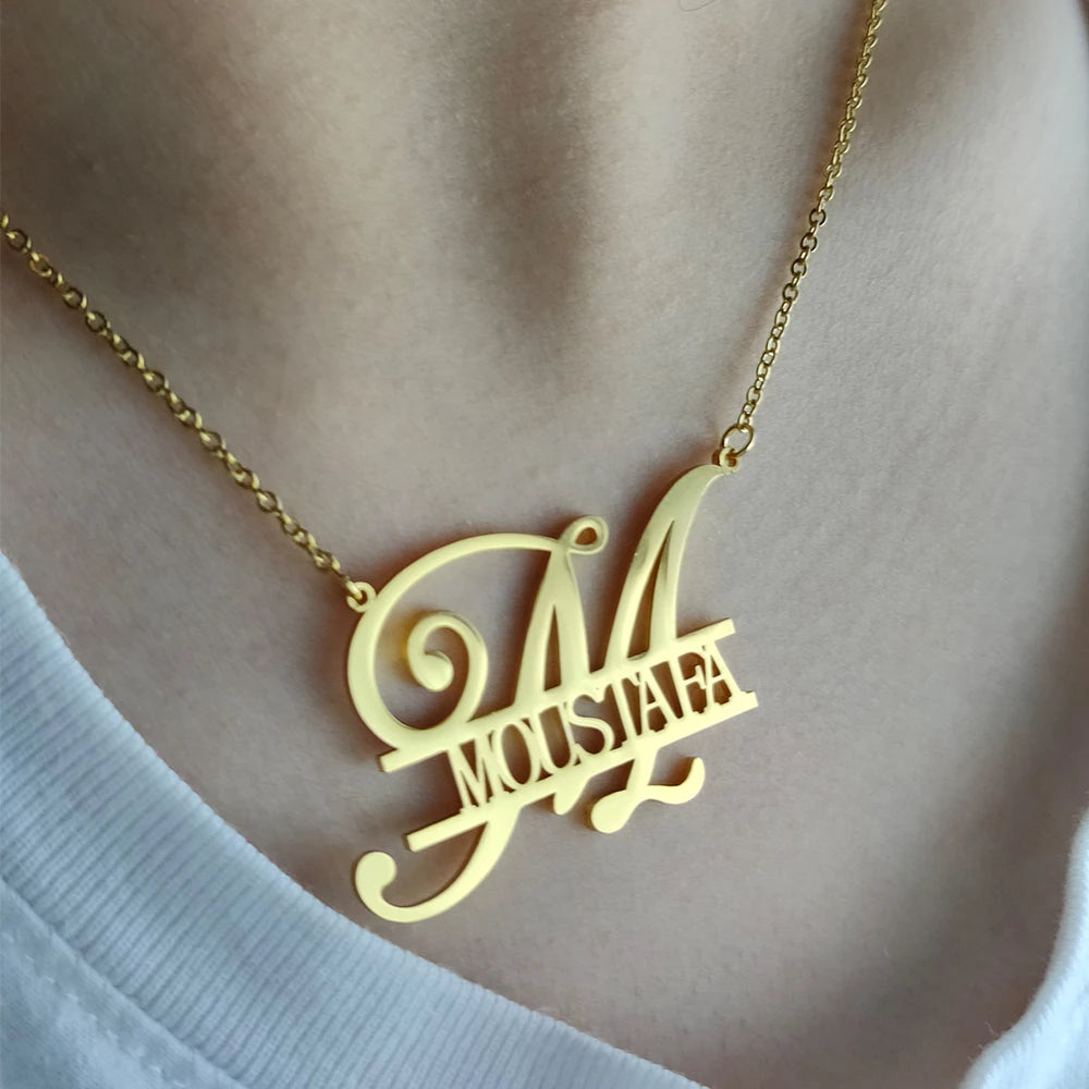 Custom Initial Name Necklace - Buy One Get one Free 🔥