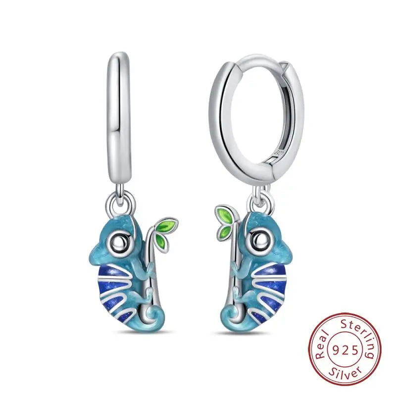 925 Sterling Silver Earrings Charm Simple Shiny Zirconia - Buy One Get