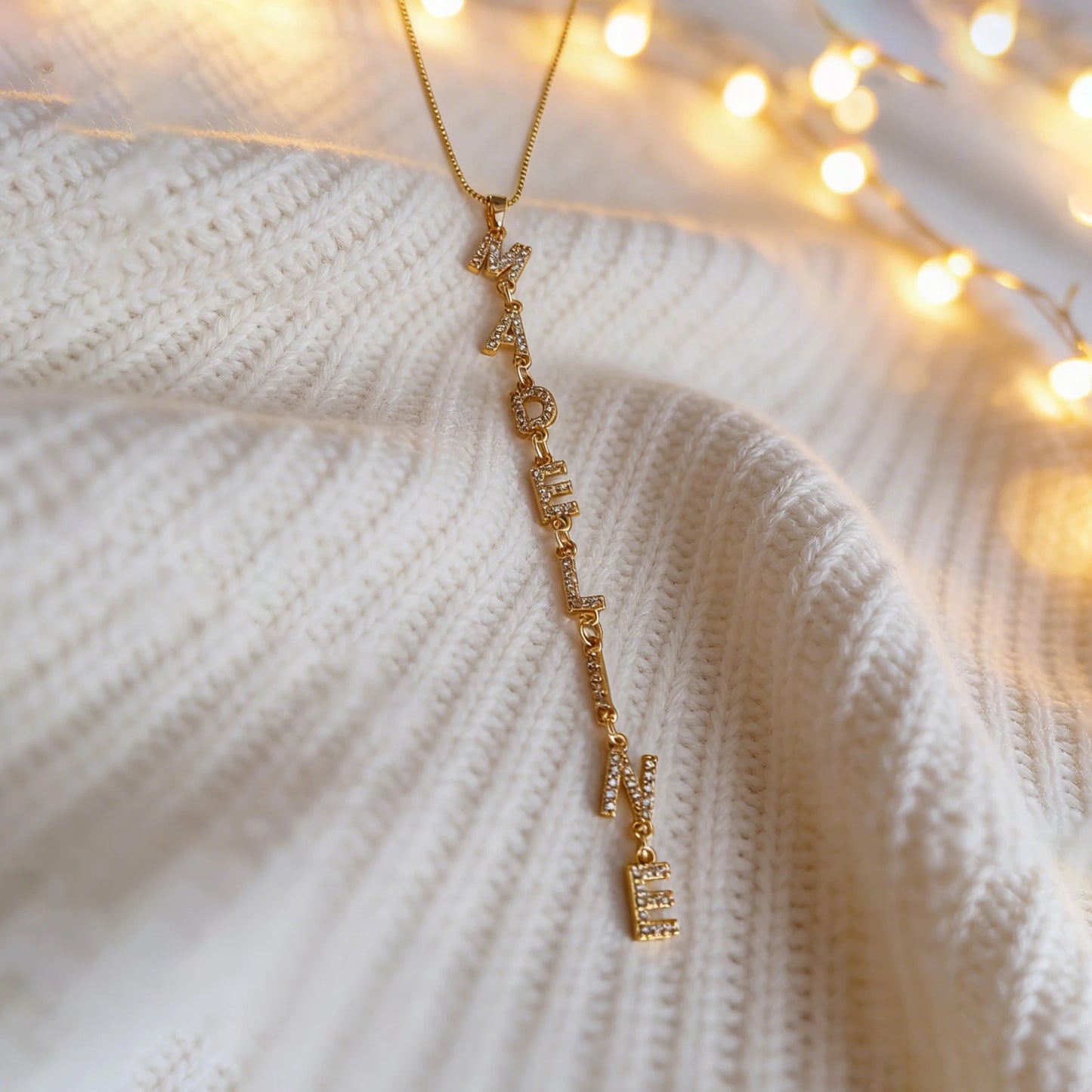 Custom Bling Name Necklace for Women Zircon