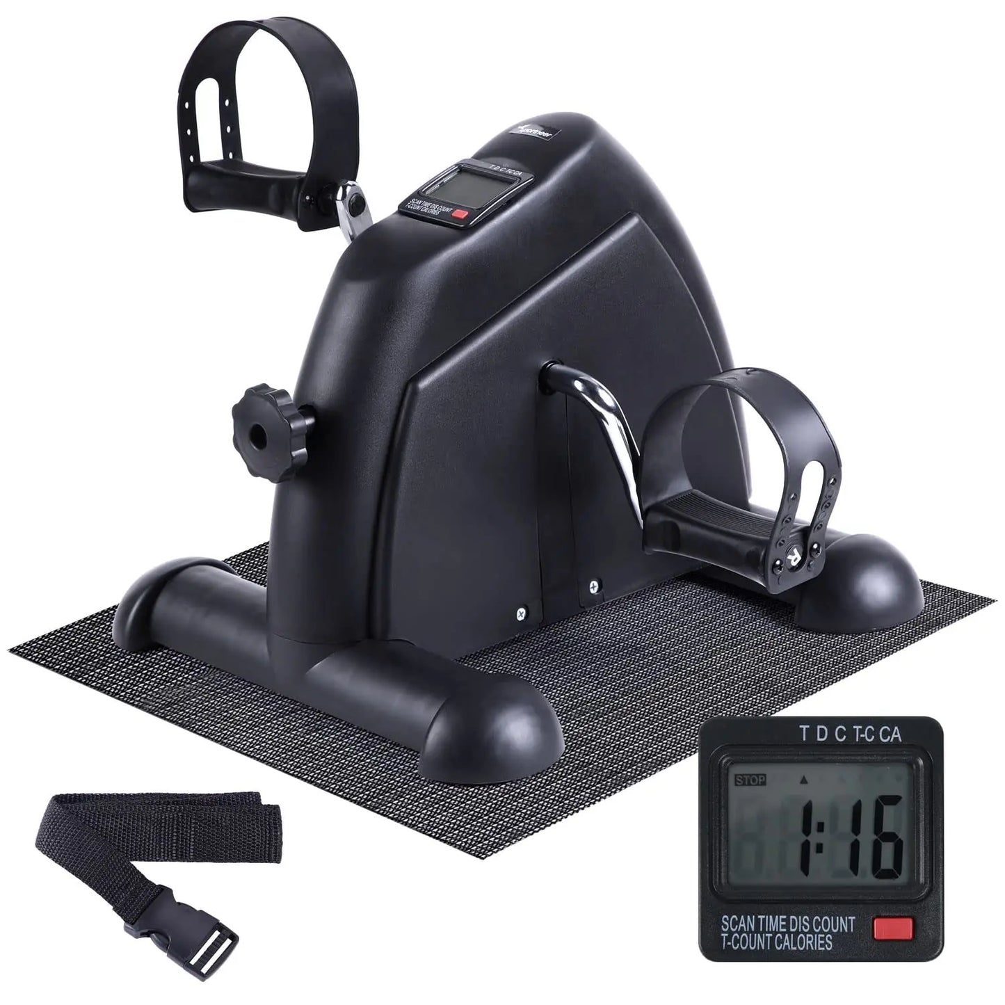 Portable Mini Exercise Bike with LCD Display and Anti-Skid Mat for Home Office