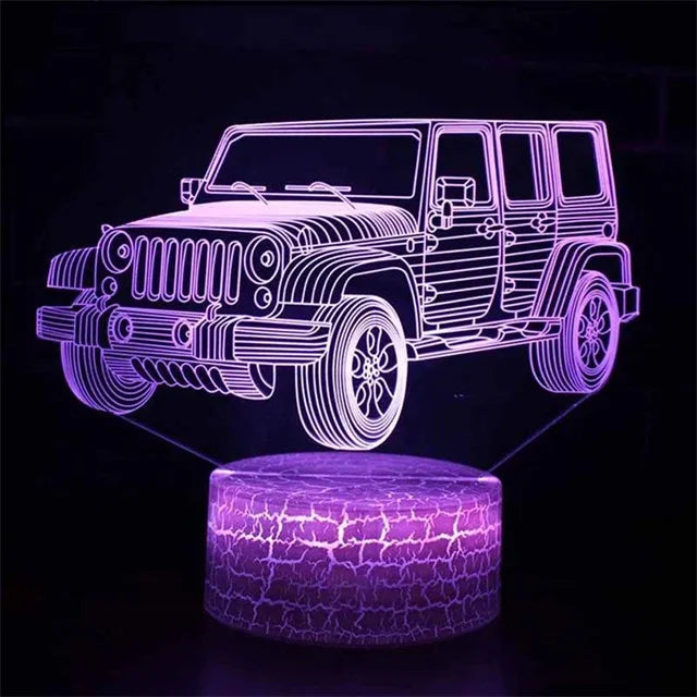 Car,Truck,Tractor,Excavator 3D Night Light LED Touch