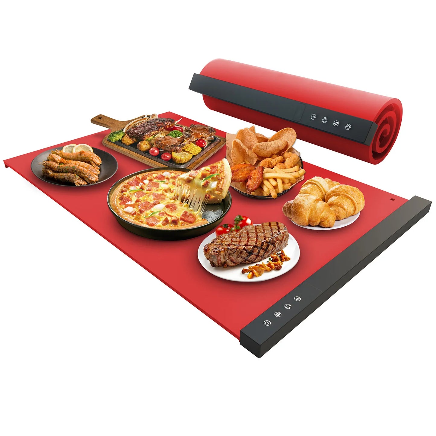 110V Silicone Heating Mat for Food Warming for Buffets with Adjustable Temperature
