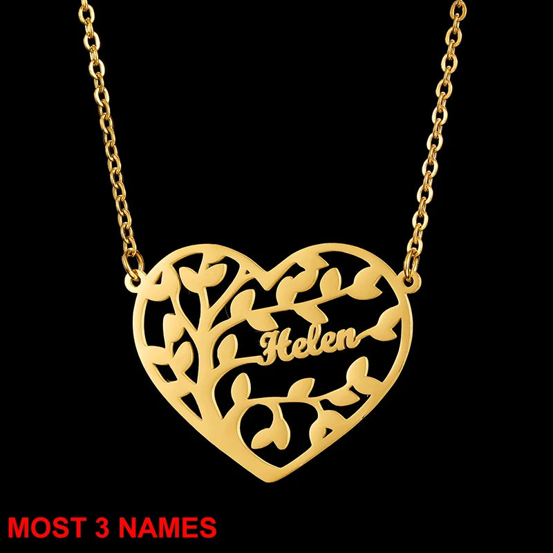 Personalized Stainless Steel Tree of Life Necklace with Birthstone - Buy One Get One Free🔥