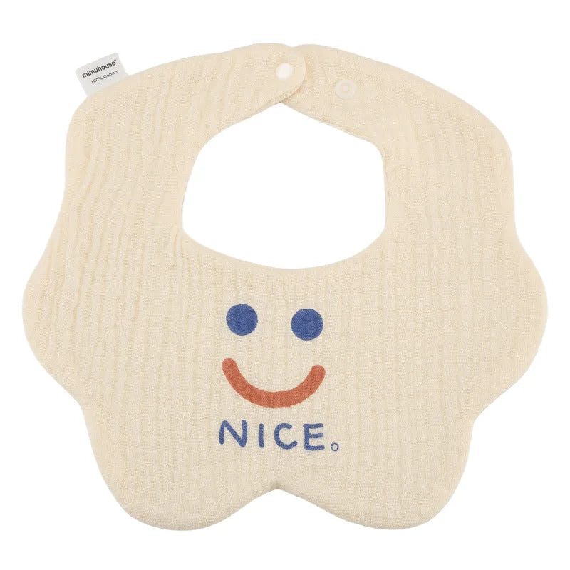 Baby Bibs Cotton Boys and Girls Bib Cute Print Newborn Burp Cloths - BOGO 🔥