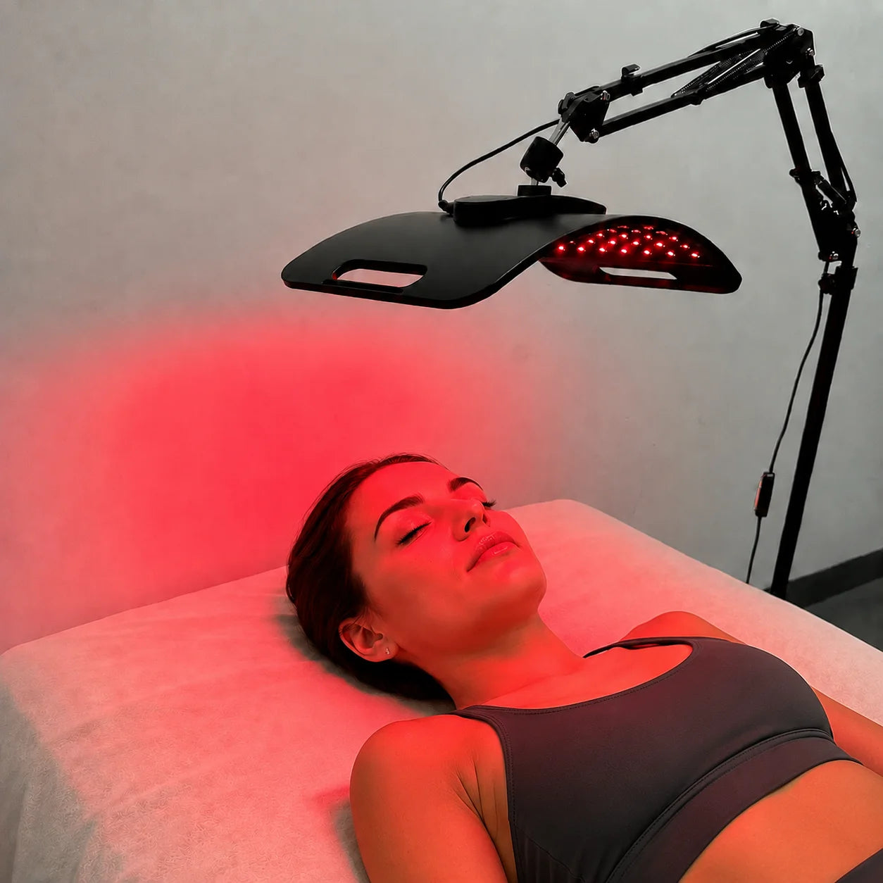 Red Light LED Lamp For Face and Body Home Use  Adjustable Stand with Timer