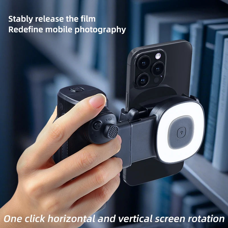 Bluetooth Selfie Light Phone Grip – Adjustable Angle LED Light for Photos, Videos &amp; Live Streaming