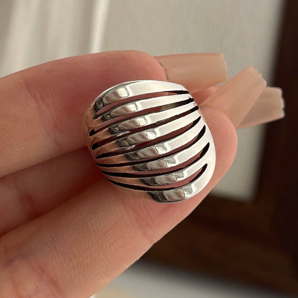 925 Silver Minimalist Handmade Simple Round Strip Ring - BOGO Free 🔥