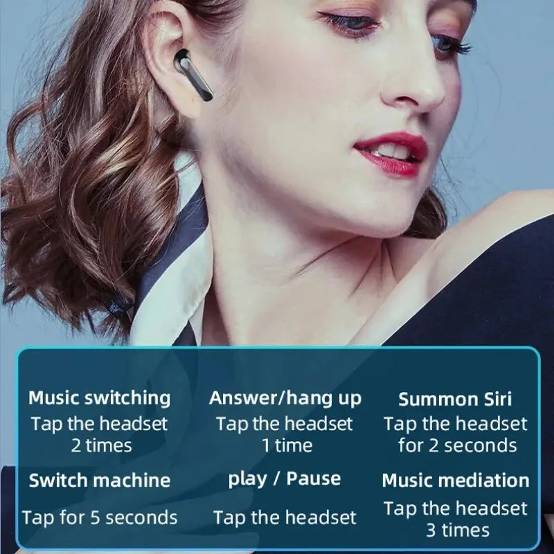 S20 Bluetooth Earphone Headphones Mirror Wireless Stereo