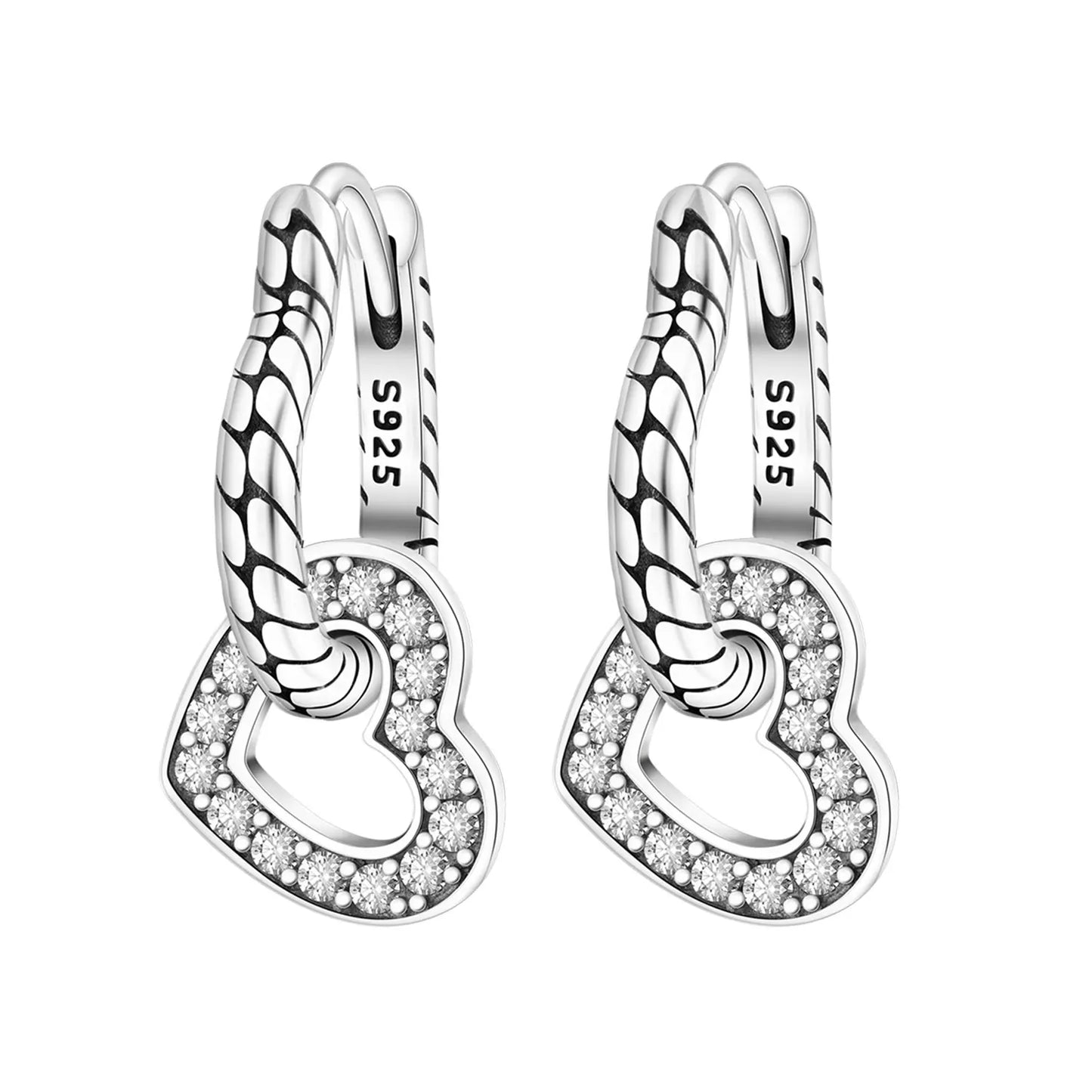 925 Sterling Silver Double Loop Drop Earrings for Women | Minimalist Dangle Earrings