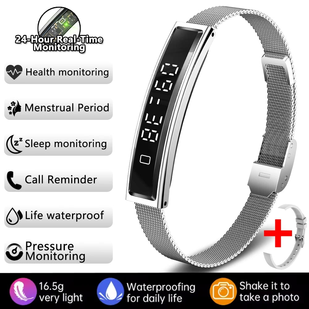 Women Smart Bracelet Sport Mode Fitness Tracker Heart Rate
