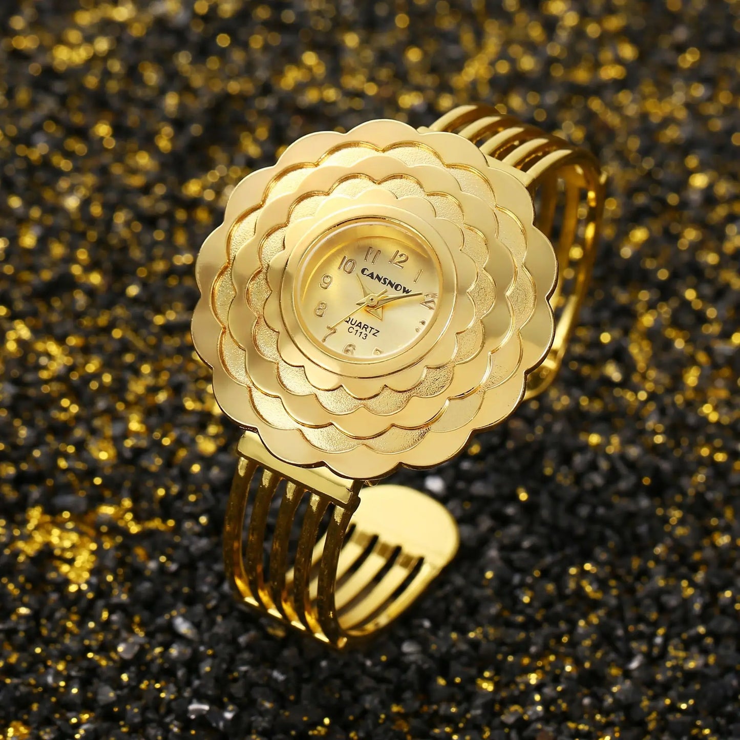 Diamond Flower Ladies Watch Stainless Steel Bracelet - Buy One Get One 🔥- while supplies last