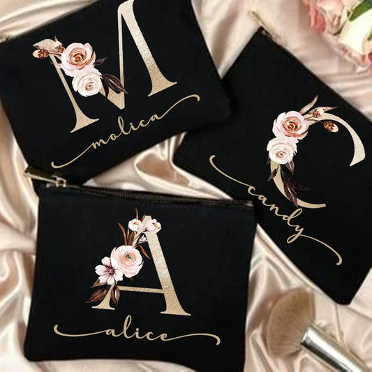Personalized Custom Initial Name Makeup Bag  - Buy One get One Free 🔥