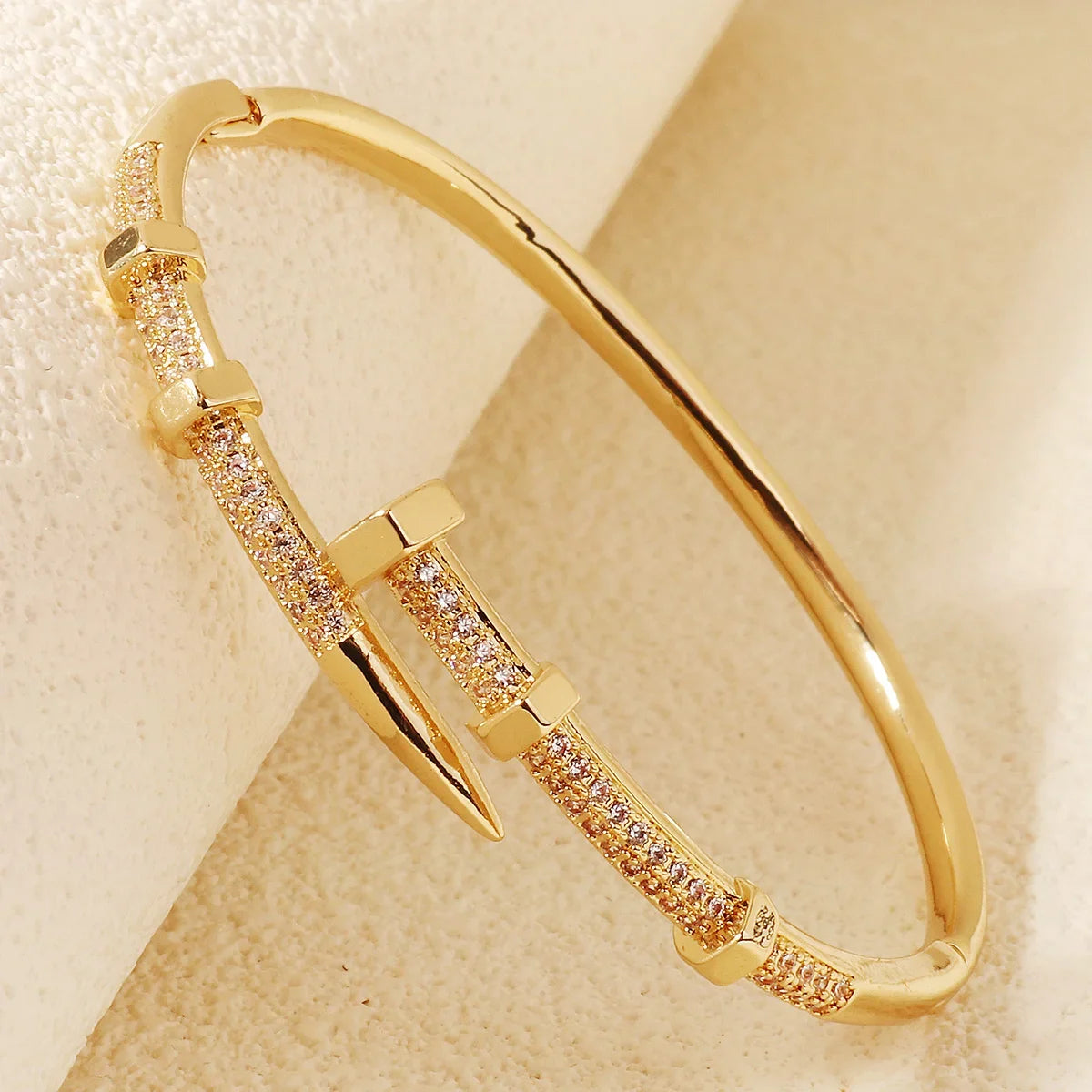 Nail Bracelets Zirconia Screw Bracelet For Women