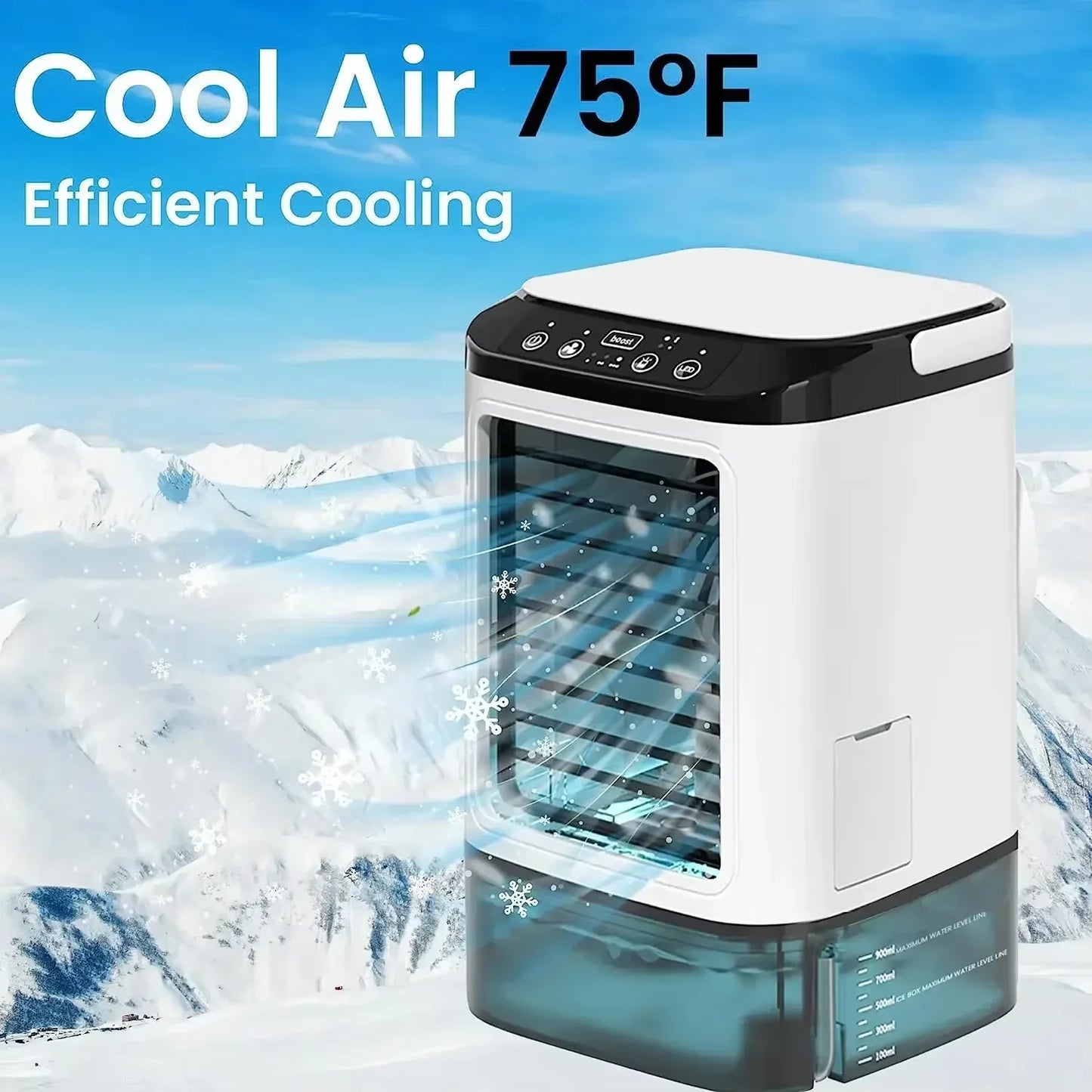 Air Conditioner Portable Fan Desktop Dual Spray Ultrasonic Atomization 3