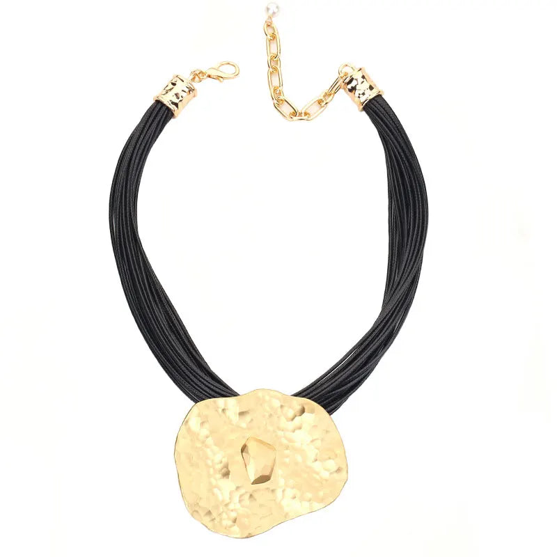 Vintage Necklace with Geometry Pendant for Women