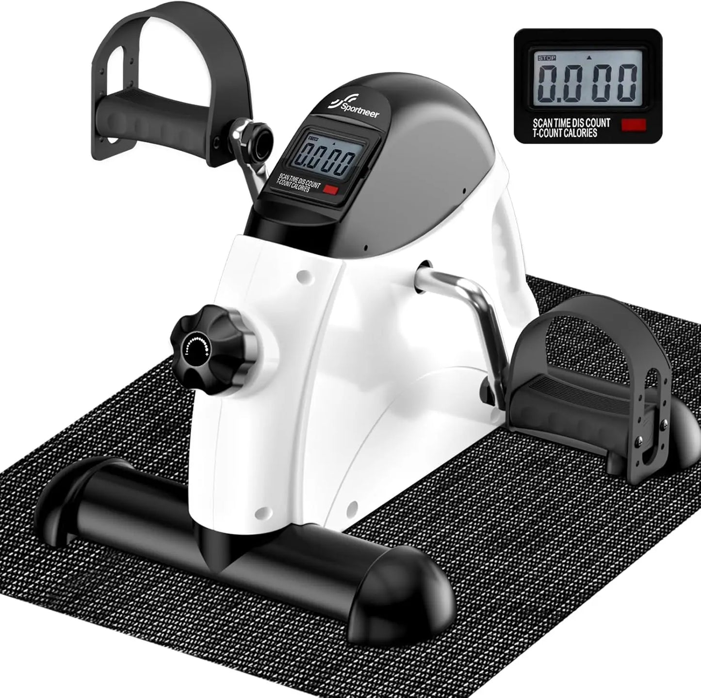 Portable Mini Exercise Bike with LCD Display and Anti-Skid Mat for Home Office