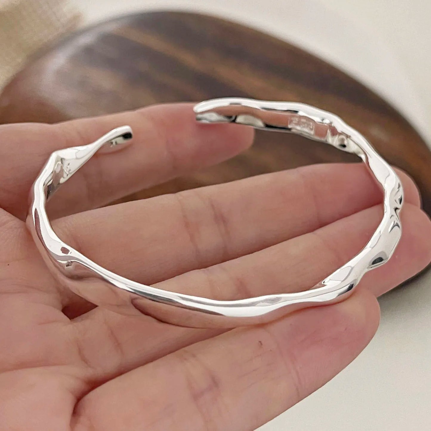 100% Solid 925 Sterling Silver Metal Bracelet  Buy one Get One FrEE🔥