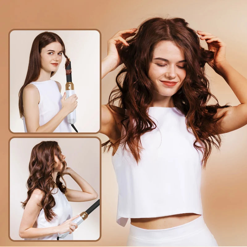 Multi Hair Styler 5 In 1 Curling Iron Hair Straightener With Hair Brush Hairdryer For Hair Dryer Hair Multi Styler