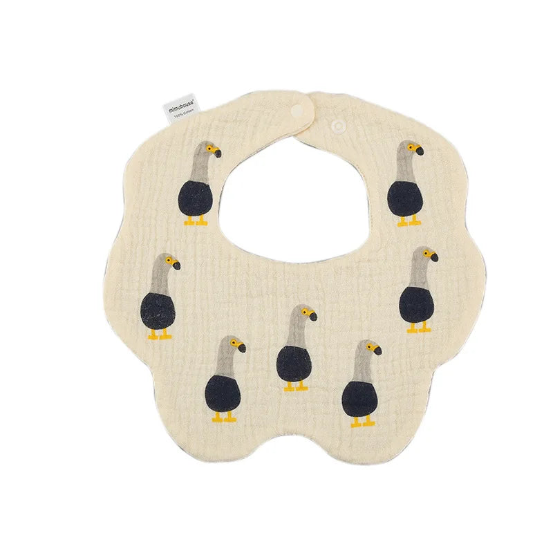 Baby Bibs Cotton Boys and Girls Bib Cute Print Newborn Burp Cloths - BOGO 🔥
