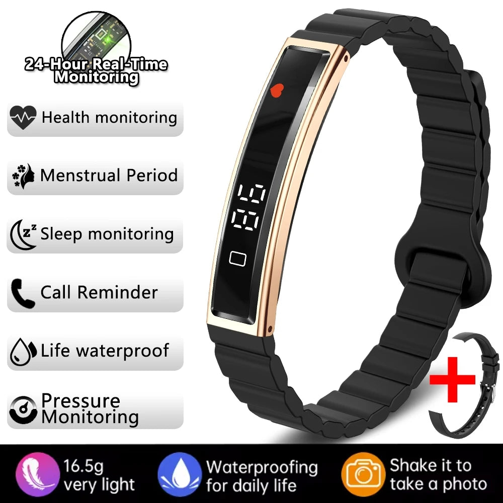 Women Smart Bracelet Sport Mode Fitness Tracker Heart Rate