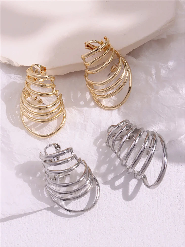Multi-layered Circular Stud Earrings  Vintage - Buy One Get One Free 🔥