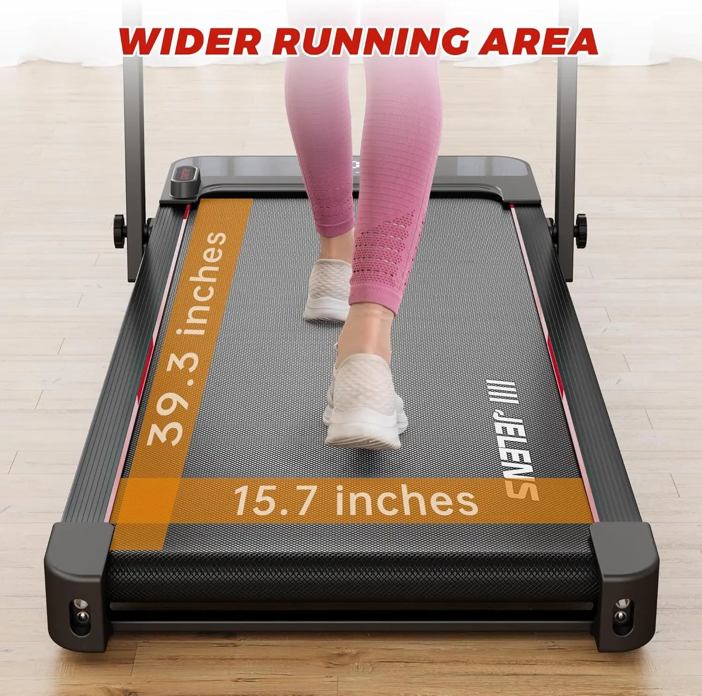 Walking Pad, 2.5HP Folding Treadmill with Remote Control LED Display, Portable Treadmill for Home/Office with