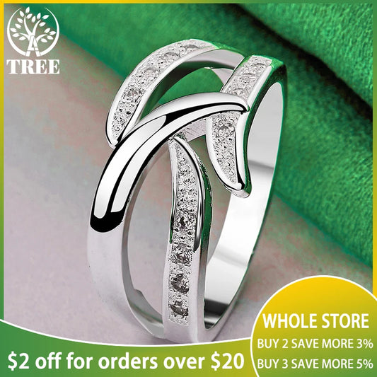 925 Sterling Silver Noble Shiny Elegant AAA Zircon Ring For Women -BOGO🔥