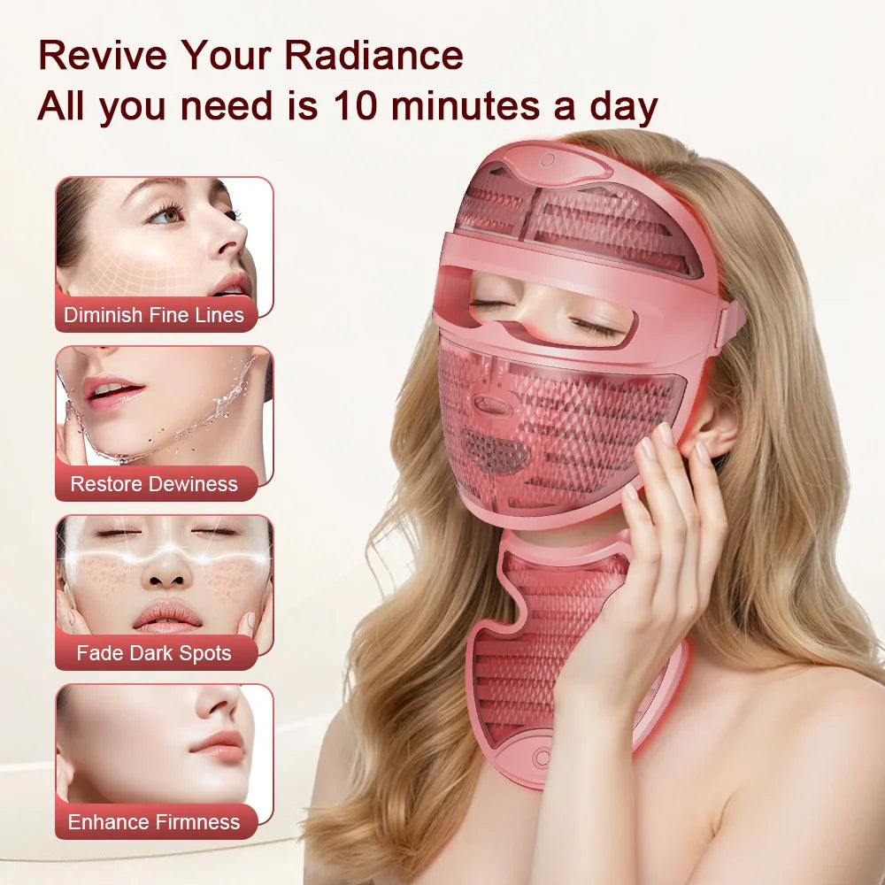 7 Colors Photon Face And Neck  3D Facial Beauty Mask