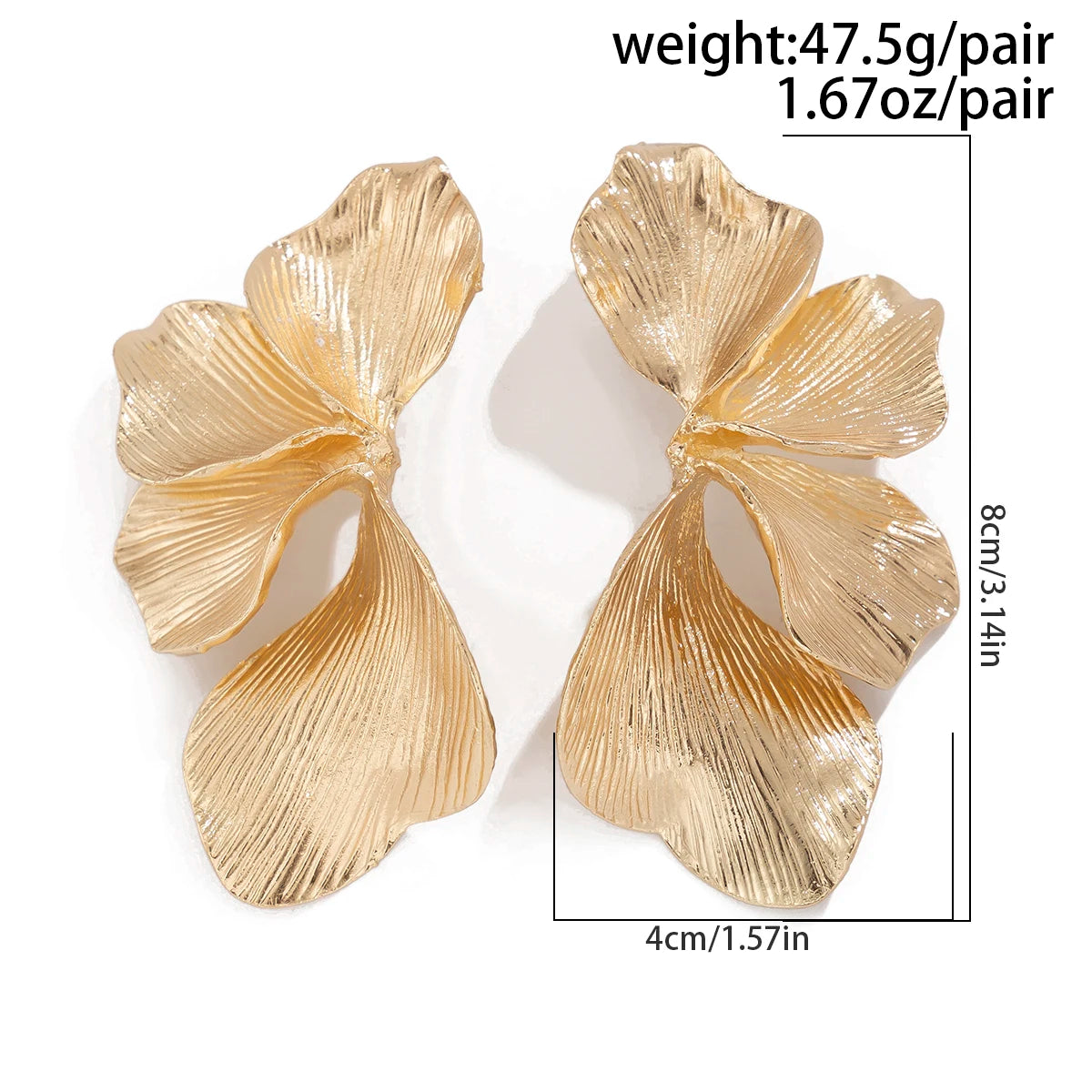 Elegant Ginkgo Leaves Half Flower Stud Earrings for Women  - Buy One Get One 🔥