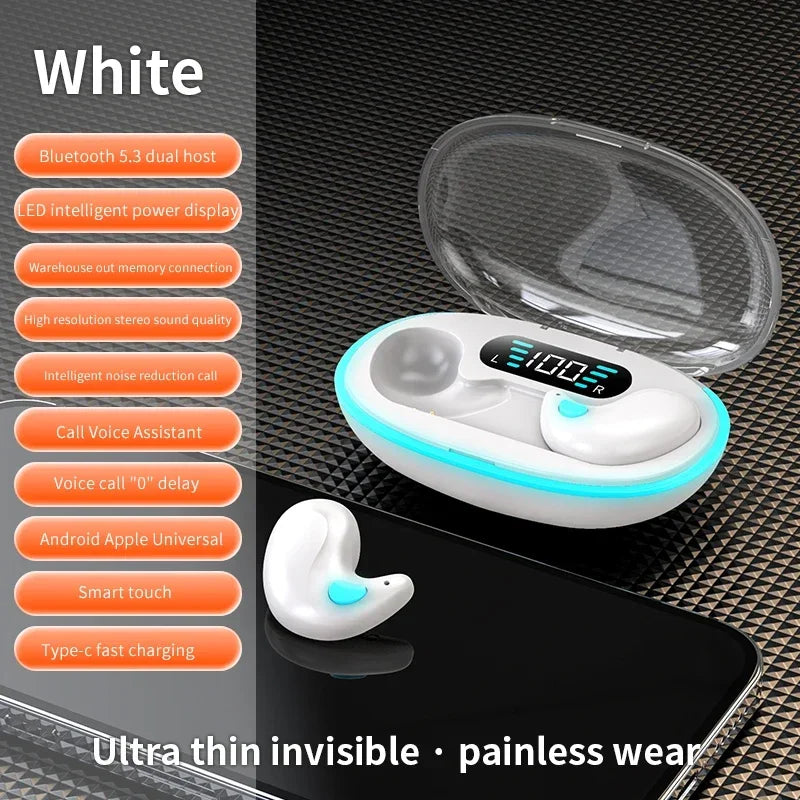 NEW Invisible Sleep Wireless Earphones IPX5 Waterproof