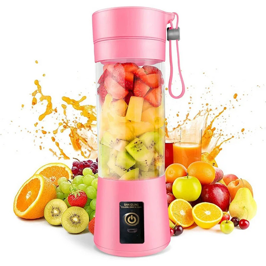 Portable and  Rechargeable USB 380Ml Traveling Fruit Juicer Cup with 6 Blades