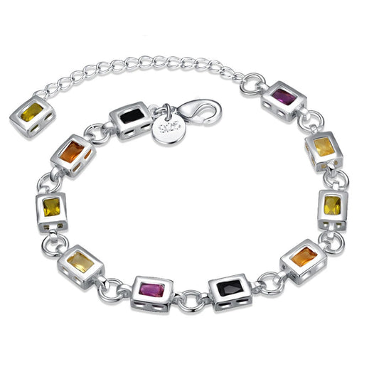 Noble 925 Sterling Silver Elegant Charm Bracelets Zirconia - Buy One get One free🔥