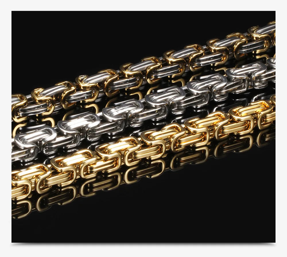 Stainless Steel King's Link Chain Bracelet - Buy One Get One Free 🔥