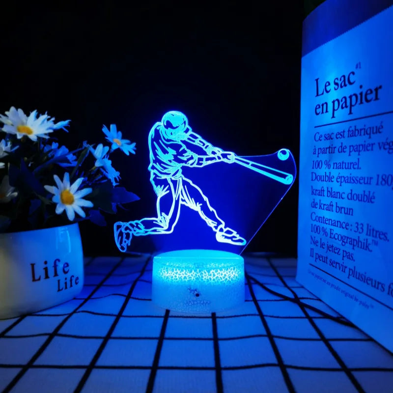 Basketball and Football shaped Night light 3D