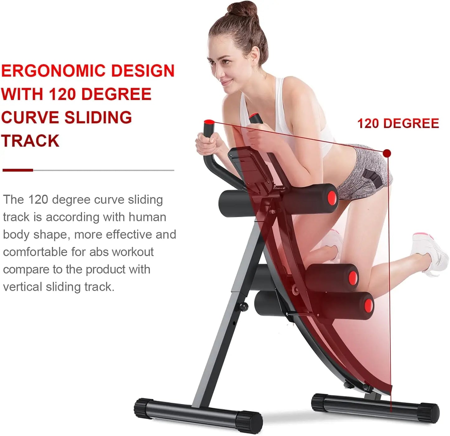 AB Abdominal Coaster Trainer with LCD Display