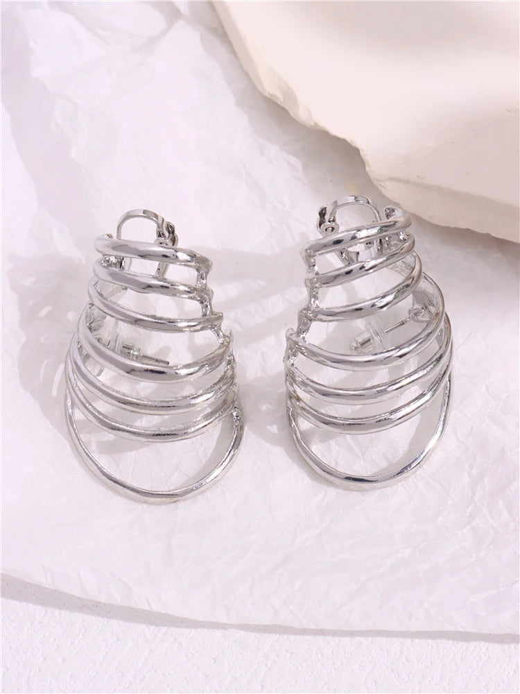 Multi-layered Circular Stud Earrings  Vintage - Buy One Get One Free 🔥