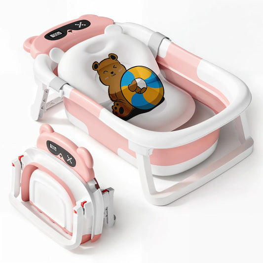 Baby Tub With Soft Cushion And Thermometer