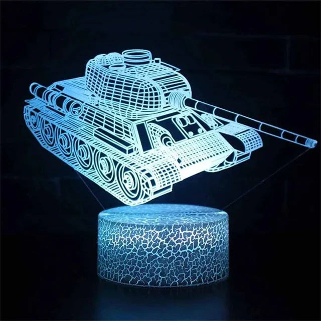 Car,Truck,Tractor,Excavator 3D Night Light LED Touch
