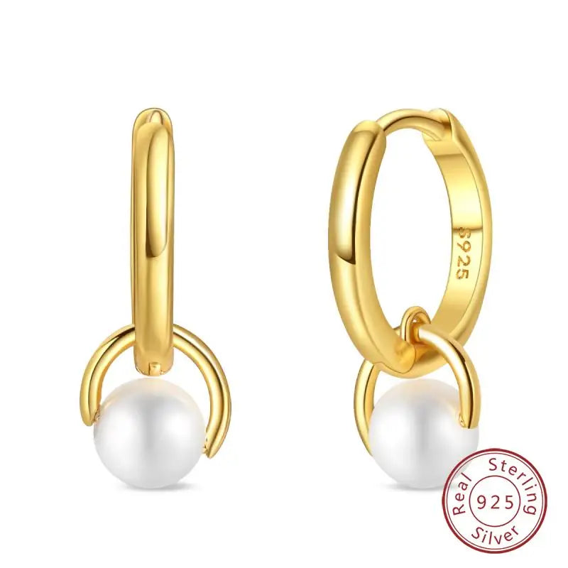 925 Sterling Silver Earrings Charm Simple Shiny Zirconia - Buy One Get