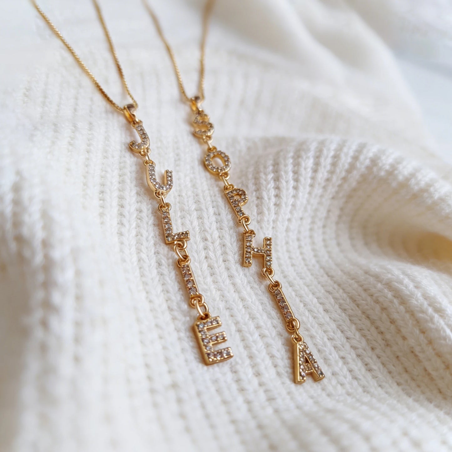 Custom Bling Name Necklace for Women Zircon