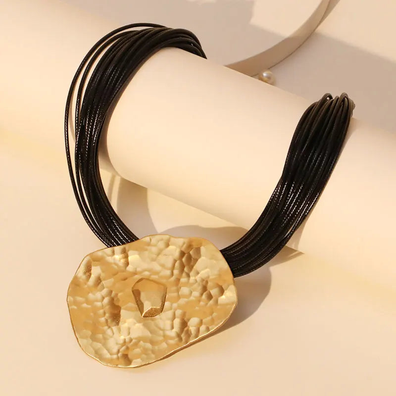 Vintage Necklace with Geometry Pendant for Women