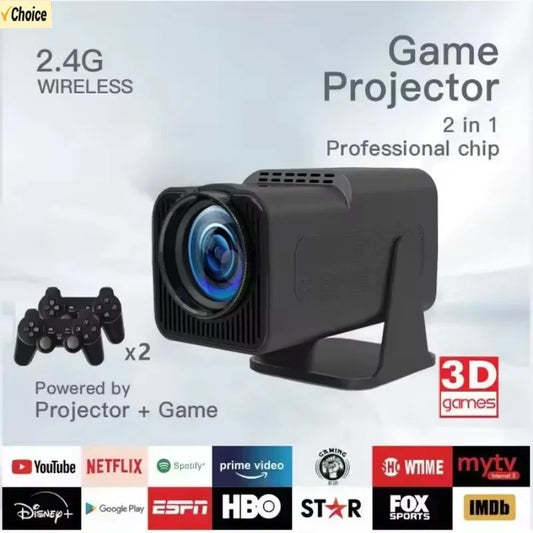 Immersive Cinema Experience, HY320 MAX 180° Rotation 1080P 4K Gaming Projector